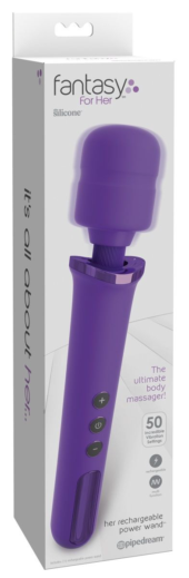 Фиолетовый вибромассажер Rechargeable Power Wand - 3