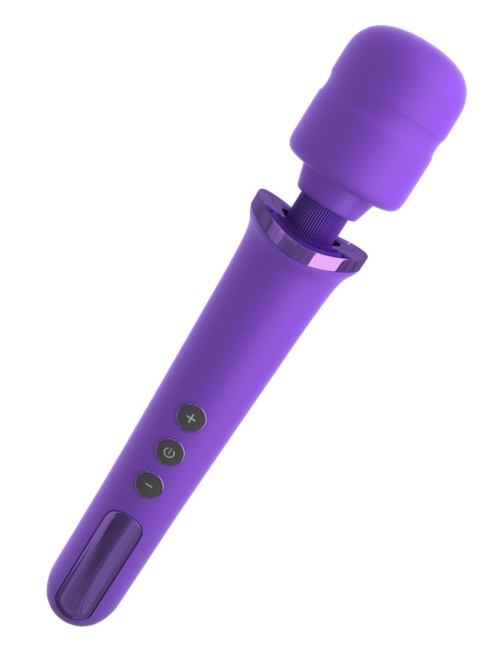Фиолетовый вибромассажер Rechargeable Power Wand - 0
