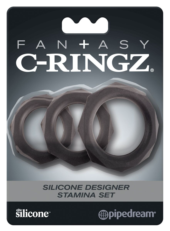 Набор из 3 граненых эрекционных колец C-Ringz Silicone Designer Stamina Set - 1