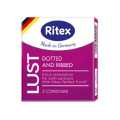 Рифленые презервативы RITEX LUST с пупырышками - 3 шт. - 0