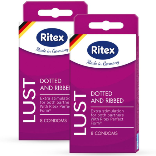 Рифленые презервативы RITEX LUST с пупырышками - 8 шт. - 0