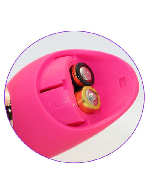 Розовый вибратор с 2 ушками Flower Core - 18,1 см. - 3