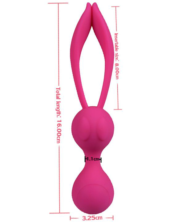 Ярко-розовые вагинальные шарики Rabbit - 1