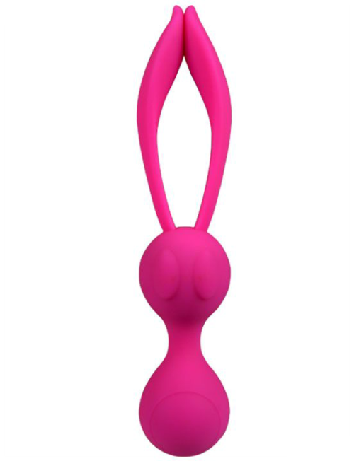 Ярко-розовые вагинальные шарики Rabbit - 0