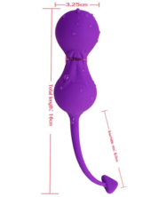 Фиолетовые вагинальные шарики в виде дьяволенка - 1