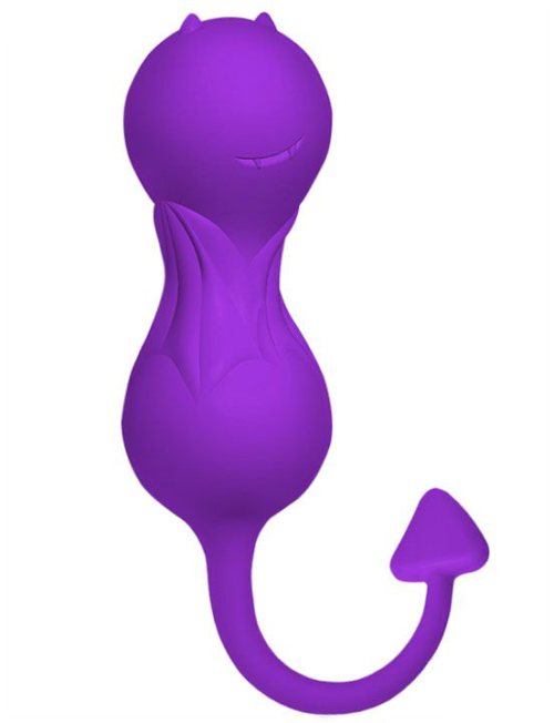 Фиолетовые вагинальные шарики в виде дьяволенка - 0