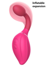 Розовый расширяющийся вибратор Gina - 19,4 см. - 4