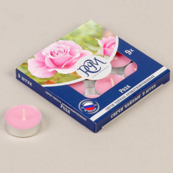 Набор чайных свечей ароматизированных - Роза