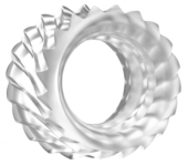 Прозрачное эрекционное кольцо No.40 Ball Strap - 0