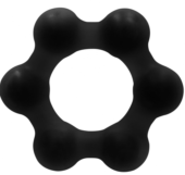 Черное эрекционное кольцо No.82 Weighted Cock Ring - 0