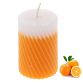Свеча восковая Спираль - Апельсин - 0