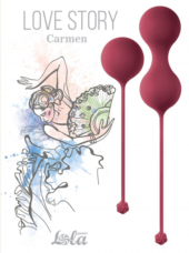 Набор бордовых вагинальных шариков Love Story Carmen - 5