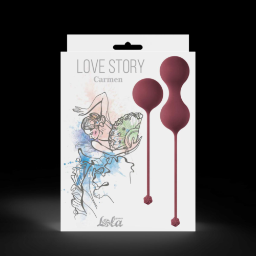 Набор бордовых вагинальных шариков Love Story Carmen - 1
