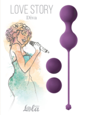 Набор фиолетовых вагинальных шариков Love Story Diva - 5