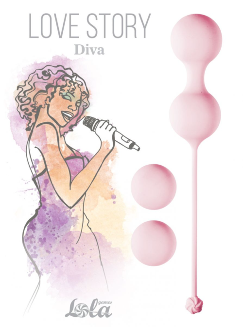 Набор розовых вагинальных шариков Love Story Diva - 5