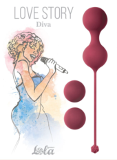 Набор бордовых вагинальных шариков Love Story Diva - 5