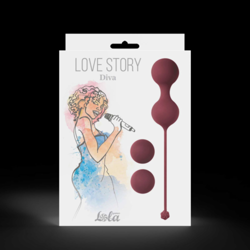 Набор бордовых вагинальных шариков Love Story Diva - 1
