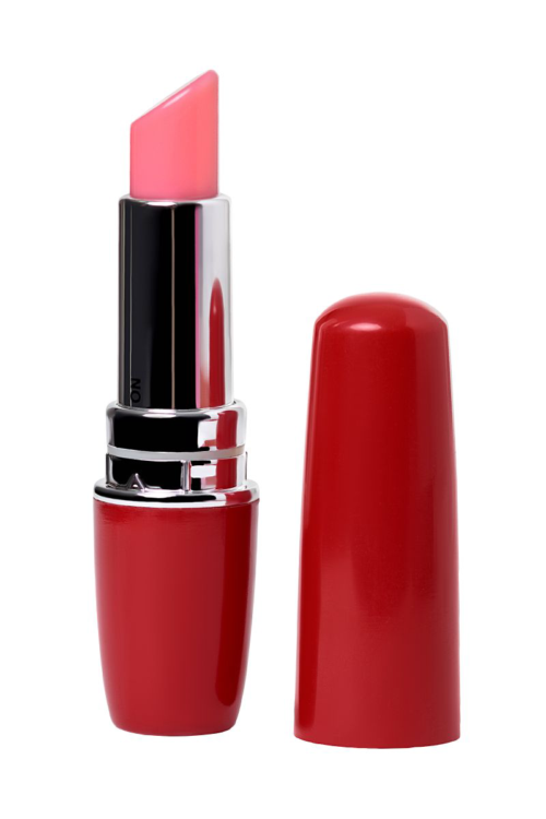 Красный мини-вибратор в форме губной помады Lipstick Vibe - 3