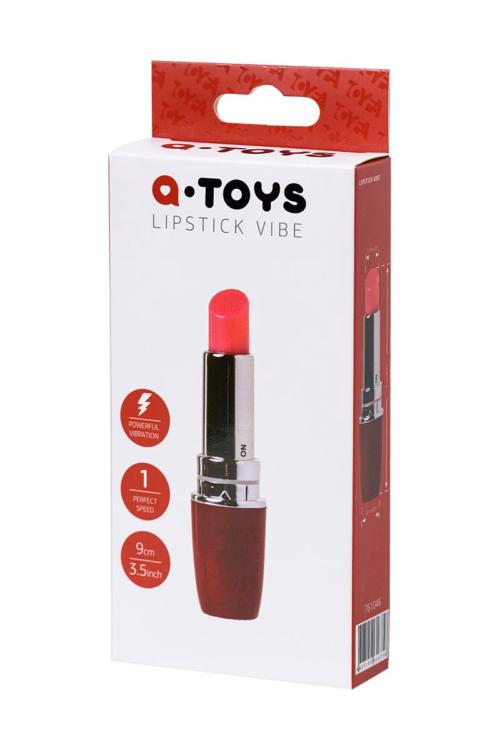 Красный мини-вибратор в форме губной помады Lipstick Vibe - 5