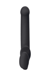 Черный безремневой страпон Silicone Bendable Strap-On L - 2