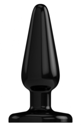 Черная коническая анальная пробка Basic 4 Inch - 10 см. - 0