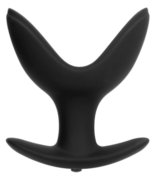 Черная анальная пробка-эспандер Split 6 - 10,5 см. - 0
