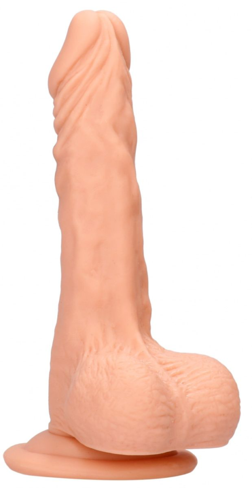 Телесный фаллоимитатор Realistic Dildo With Balls - 17 см. - 0