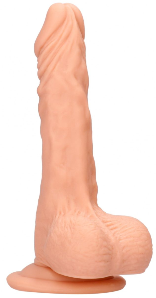 Телесный фаллоимитатор Realistic Dildo With Balls - 20 см. - 0