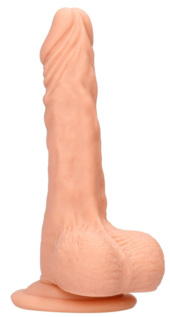 Телесный фаллоимитатор Realistic Dildo With Balls - 23 см. - 0