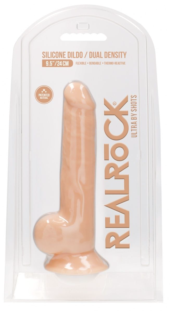 Телесный фаллоимитатор Silicone Dildo With Balls - 24 см. - 2