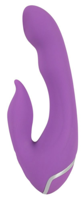 Фиолетовый вибромассажёр для внутренней и наружной стимуляции Purple Vibe G-Spot - 20 см. - 2