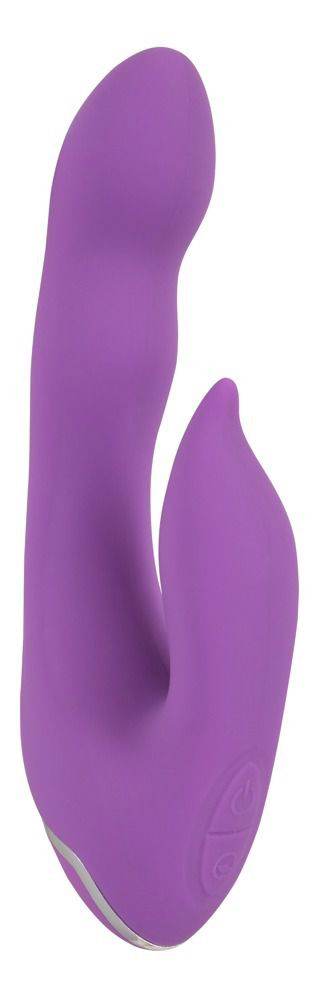 Фиолетовый вибромассажёр для внутренней и наружной стимуляции Purple Vibe G-Spot - 20 см. - 0