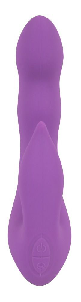 Фиолетовый вибромассажёр для внутренней и наружной стимуляции Purple Vibe G-Spot - 20 см. - 1