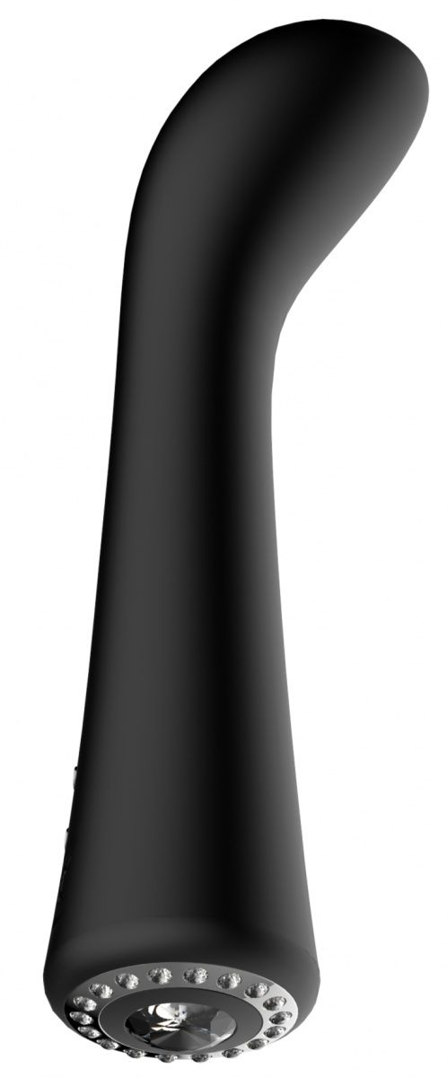 Черный вибромассажер для точки G Glimmer - 20,5 см. - 0