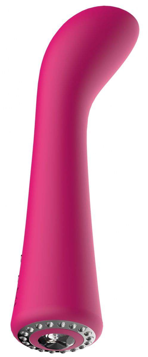 Розовый вибромассажер для точки G Glimmer - 20,5 см. - 0