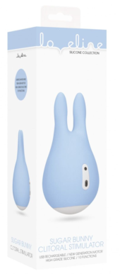 Голубой клиторальный стимулятор Sugar Bunny - 9,5 см. - 2