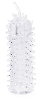 Закрытая рельефная насадка Crystal sleeve с усиками - 12 см. - 0