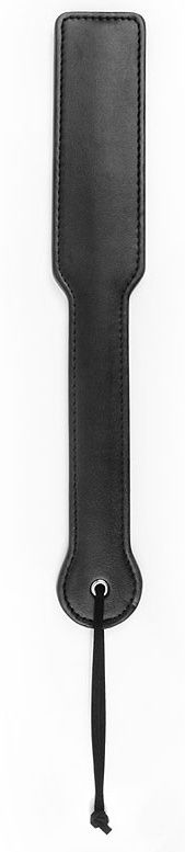 Черная гладкая шлепалка NOTABU с широкой ручкой - 32 см. - 0