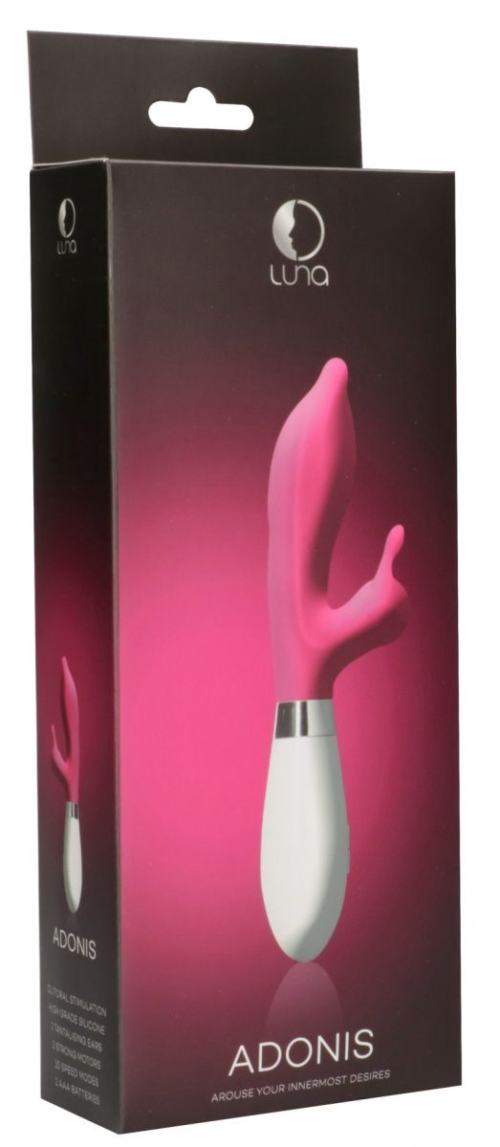 Розовый вибратор-кролик Adonis - 21,5 см. - 1