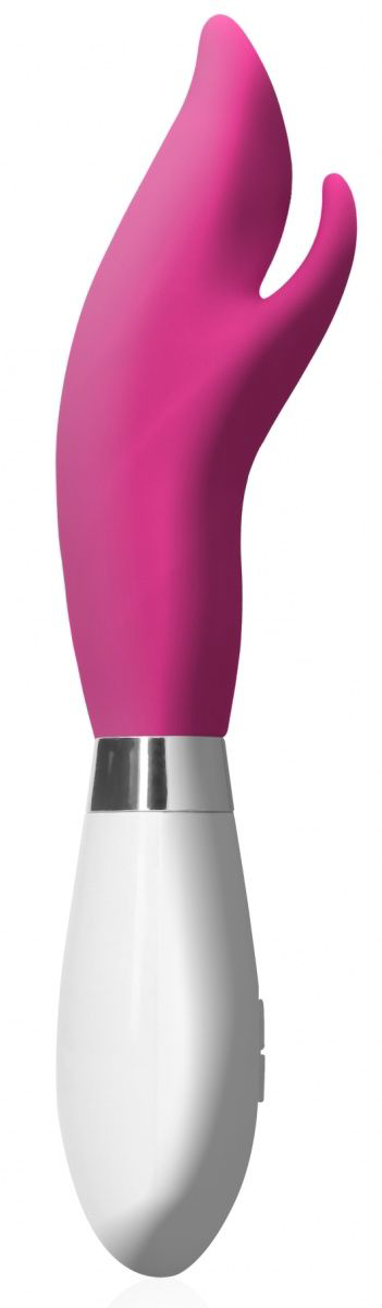 Розовый перезаряжаемый вибратор-кролик Athos - 22 см. - 0
