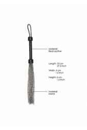 Черная многохвостая металлическая плеть Metal Chain Flogger - 53 см. - 3