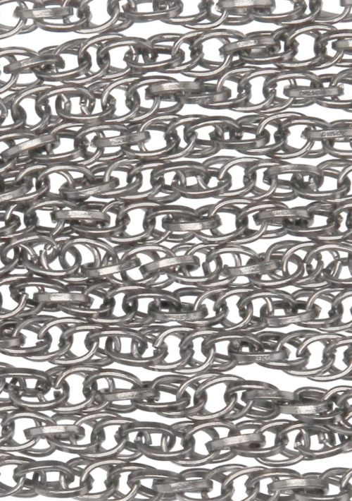 Черная многохвостая металлическая плеть Metal Chain Flogger - 53 см. - 1