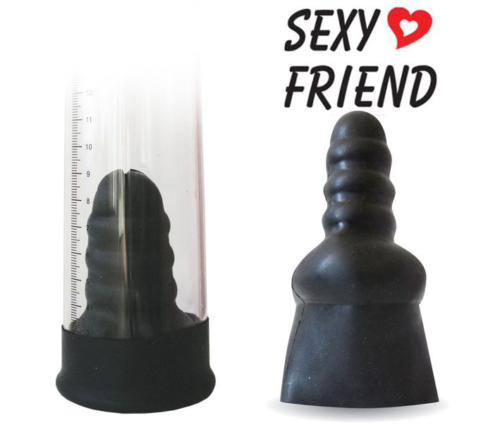 Черная насадка для помпы Sexy Friend размера L - 1