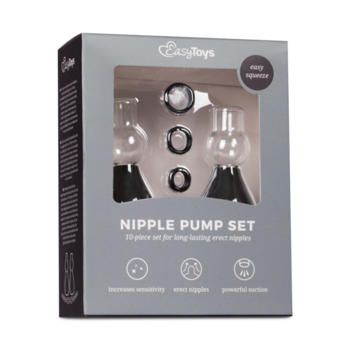 Черные вакуумные стимуляторы для сосков Nipple Pump Set - 2
