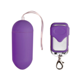 Фиолетовое виброяйцо Easytoys Vibration Egg с пультом ДУ - 0