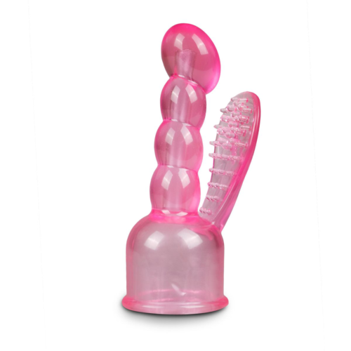 Розовая насадка для wand-вибратора Easytoys Rabbit Attachment - 0
