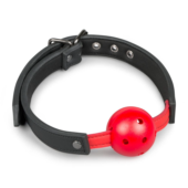Красный кляп-шар Easytoys Ball Gag With PVC Ball - 0