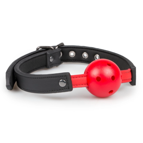 Красный кляп-шар Easytoys Ball Gag With PVC Ball - 1