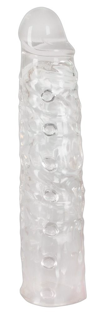Прозрачная насадка-удлинитель с выпуклостями - 22 см. - 0