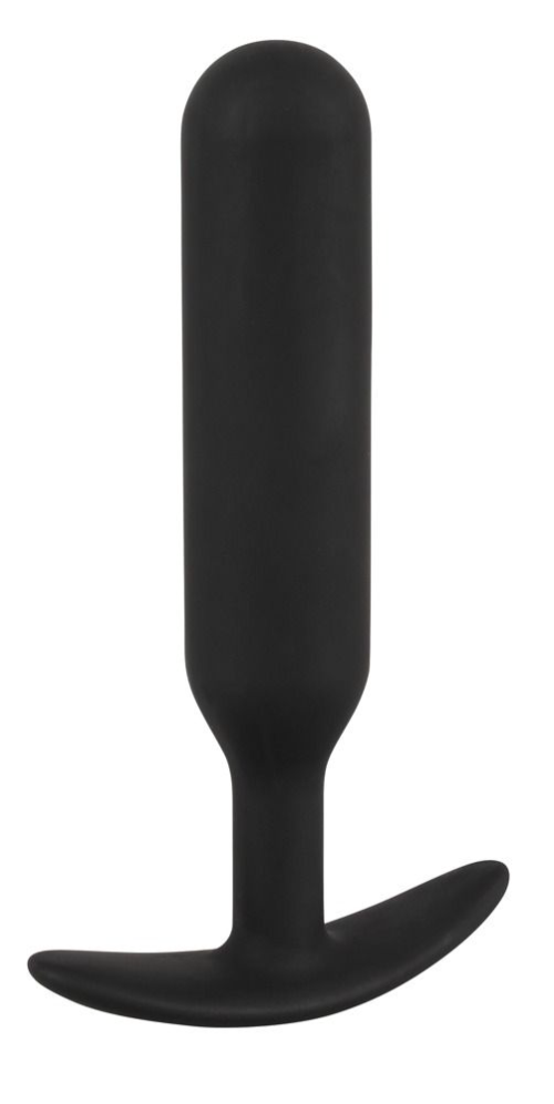 Черная утяжеленная анальная пробка Anal Trainer Small - 16 см. - 0